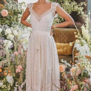 Spell & The Gypsy Lace Dress Midi Wedding Occasion Le Gauze Kerchief Dress